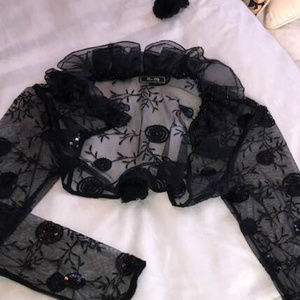 little black dress sequined topper